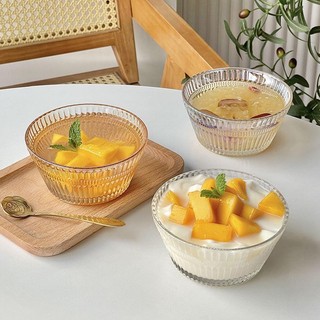 Bát thủy tinh trong suốt bát thủy tinh hạt cứng giảm nhẹ bát thủy tinh bát tráng miệng bát ăn sáng bát tráng miệng bát trái cây salad bát sữa chua bát thủy tinh bộ đồ ăn thủy tinh bát cơm thủy tinh