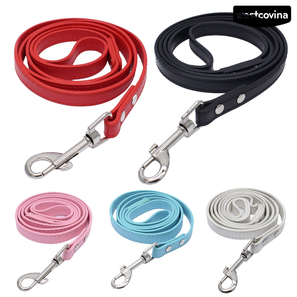 [COD]♞Dây Dắt Thú Cưng Đi Dạo Bằng Da Giả Chống Cắn Kích Thước Vừa