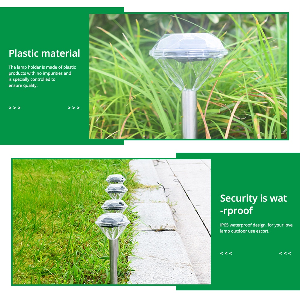 Đèn LED Thẳng Hình Kim Cương Chống Nước Trang Trí Sân Vườn