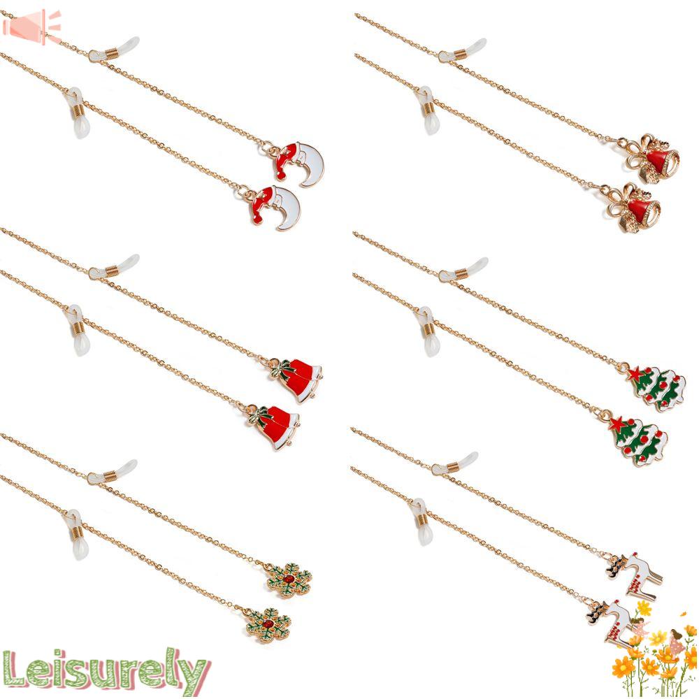 LEILY Dây Đeo Kính Bằng Kim Loại Thời Trang Giáng Sinh