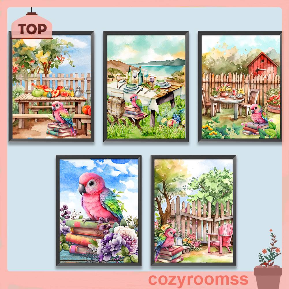 Tranh Đính Đá Kim Cương Toàn Bộ 5D DIY Hình Vẽ Vẹt