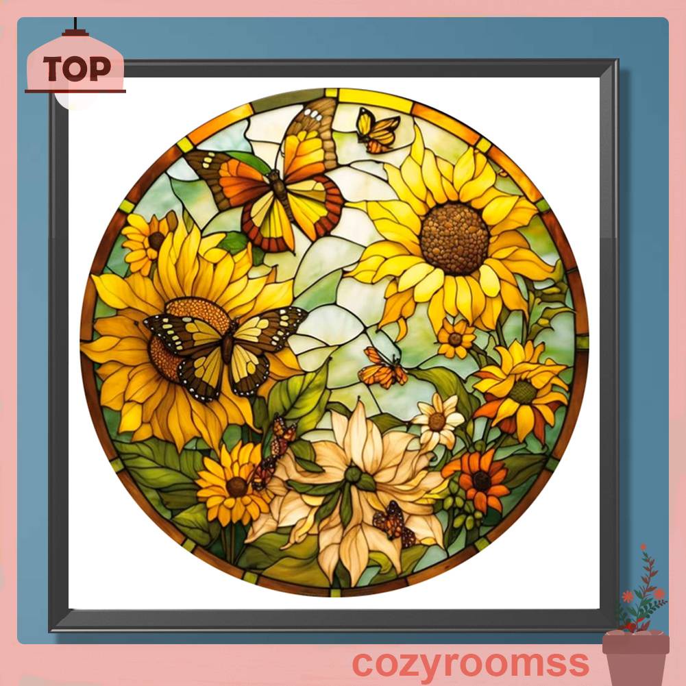 Bộ Dụng Cụ Vẽ Tranh Sơn Dầu Theo Số Họa Tiết Hoa Trang Trí Nội Thất DIY