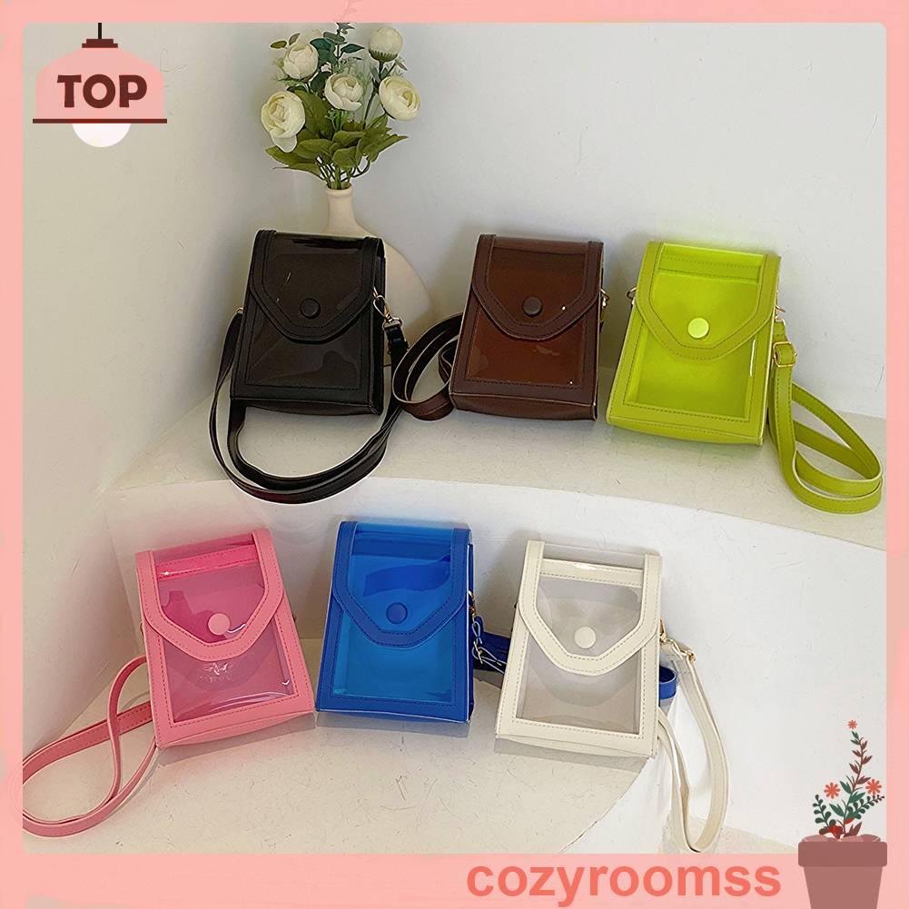 Túi Xách Nhựa Trong Suốt Hình Vuông Đơn Giản Cho Nữ