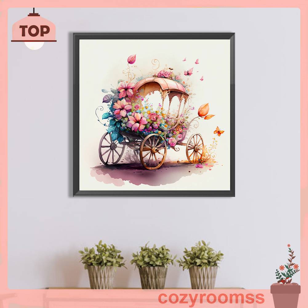 Tranh Đính Đá Kim Cương Toàn Bộ 5D DIY Hình Vẽ Hoa Trang Trí Nhà Cửa Xe Hơi