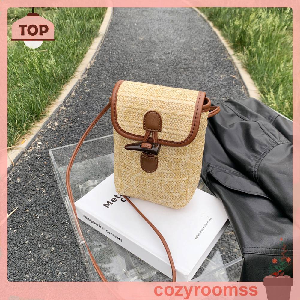 Túi Đeo Chéo Đan Lát Phong Cách Bohemian Thanh Lịch Dành Cho Nữ