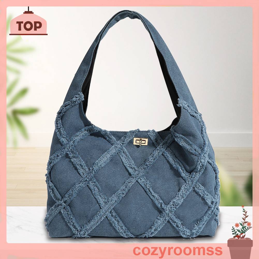 Túi Xách Denim Màu Trơn Thời Trang Cho Nữ