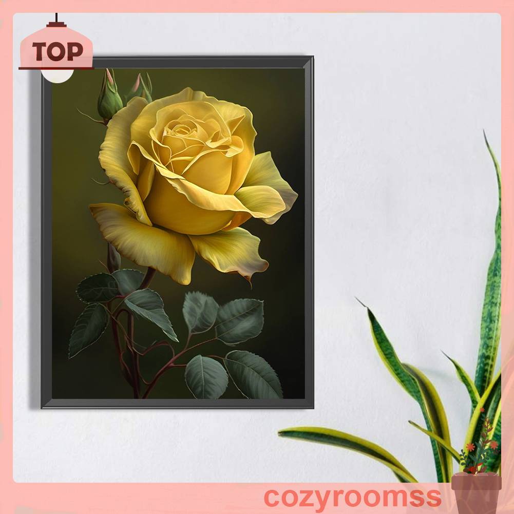 Tranh Đính Đá Kim Cương Toàn Bộ 5D DIY Hình Vẽ Hoa Hồng