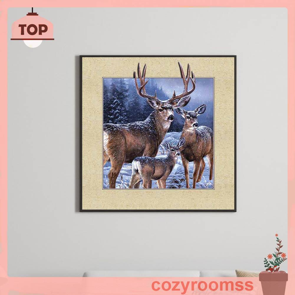 Tranh Đính Đá Kim Cương Toàn Bộ 5D DIY Hình Vẽ Hươu