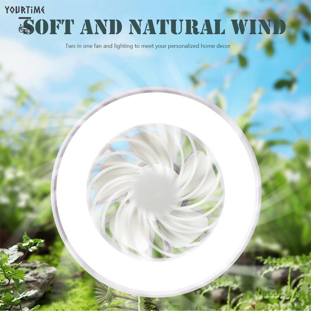 Quạt Trần Phòng Khách Yên Tĩnh 12W E27 Có Đèn LED