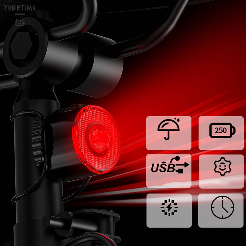 Đèn LED Chiếu Hậu Cho Xe Đạp 30LM 250mAh 7 Chế Độ Sáng, Chống Thấm Nước