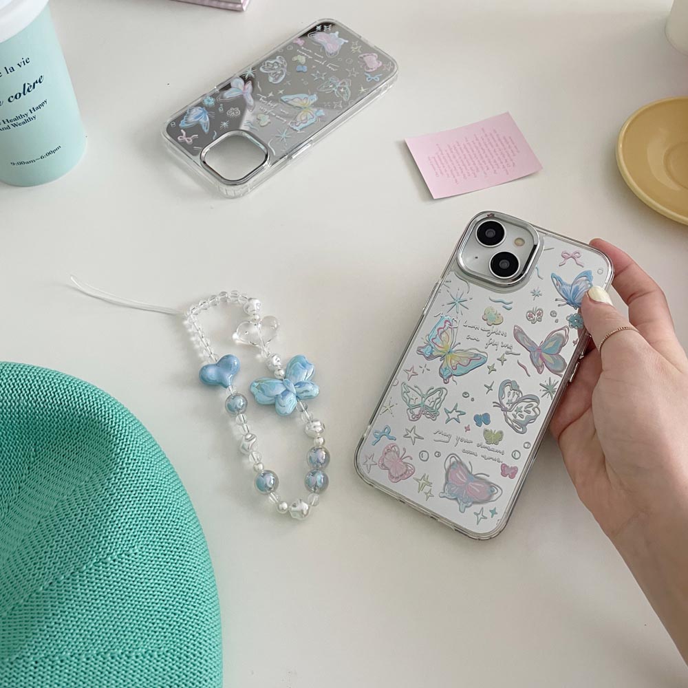 Ốp Điện Thoại Cứng Họa Tiết Bướm Cho IPhone 11 12 12Pro 12ProMax 13 13Pro 13ProMax 14 14Pro 14ProMax
