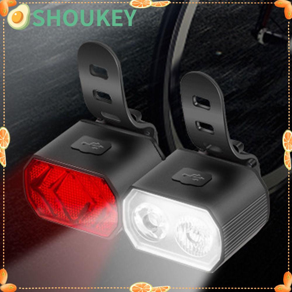 SHOUKEY Đèn Led Sạc Type-C Chống Thấm Nước Gắn Phía Trước Xe Đạp