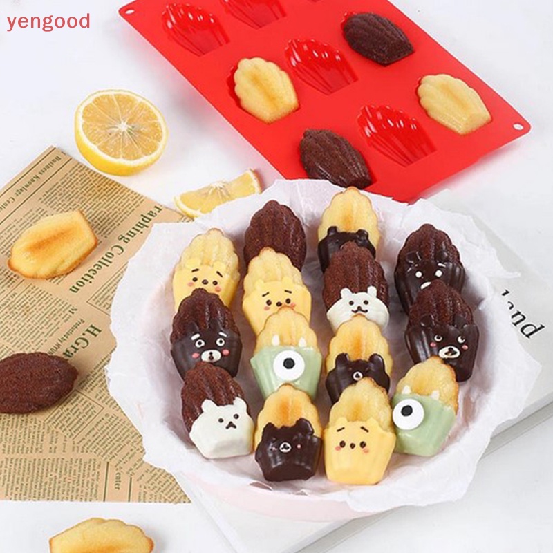 Khuôn Silicone Làm Bánh 9 Ô Hình Vỏ Sò Chống Dính