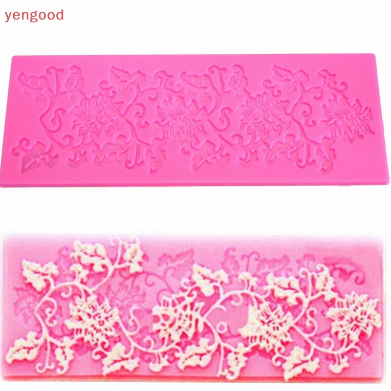 Khuôn Silicone Tạo Hình Trang Trí Bánh Kem Hình Hoa Lá DIY