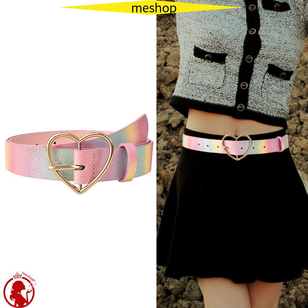 ME Thắt Lưng Da Đính Kim Tuyến Lấp Lánh Phong Cách Vintage