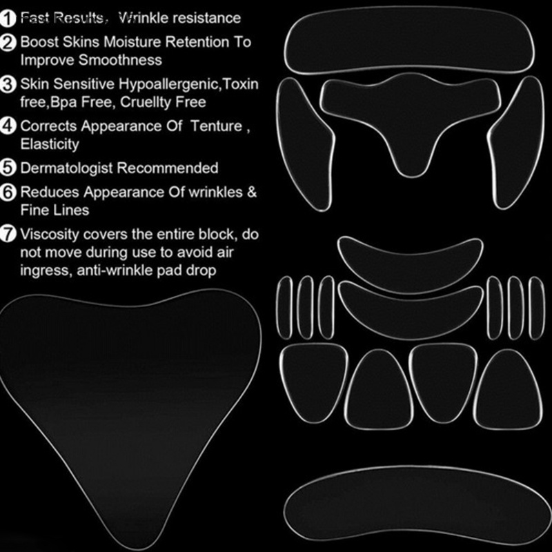 Set 18 Miếng Dán Silicone Loại Bỏ Nếp Nhăn Ở Trán Có Thể Tái Sử Dụng ifashion365