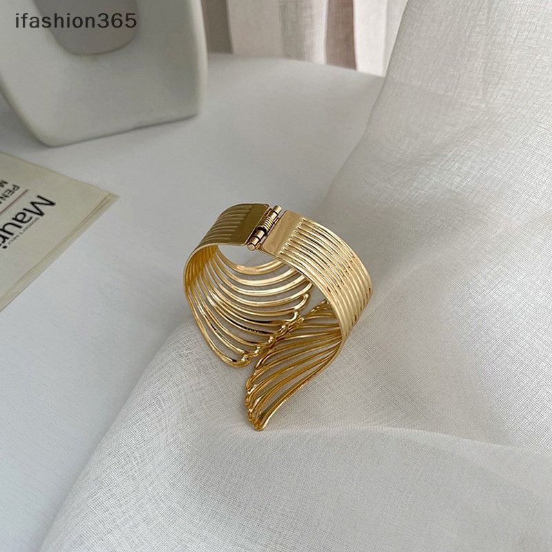 Dây Kẹp Rèm Cửa Bằng Kim Loại Họa Tiết Đôi Cánh Màu Vàng Thời Trang ifashion365