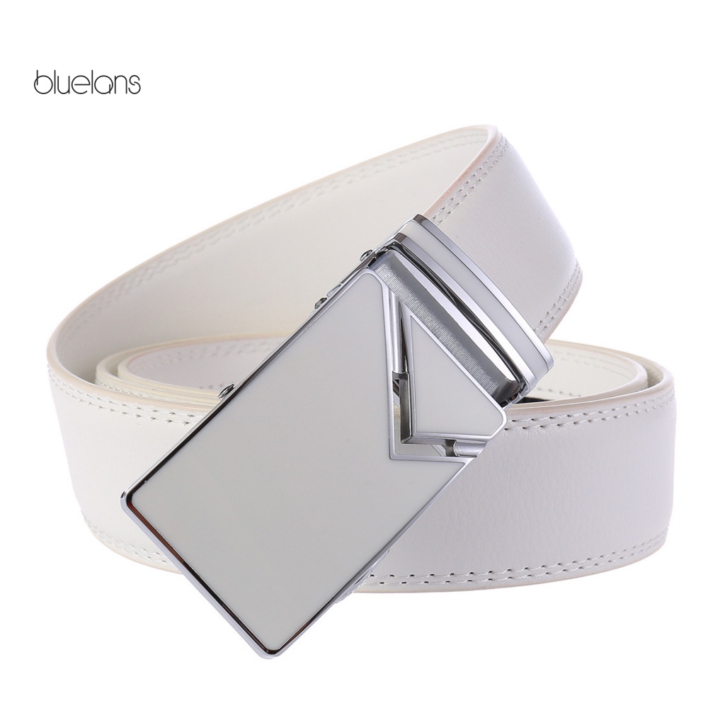 Thắt Lưng Da Bò Có Khóa Gài Hợp Kim Tự Động Thời Trang Sang Trọng Cho Nam
