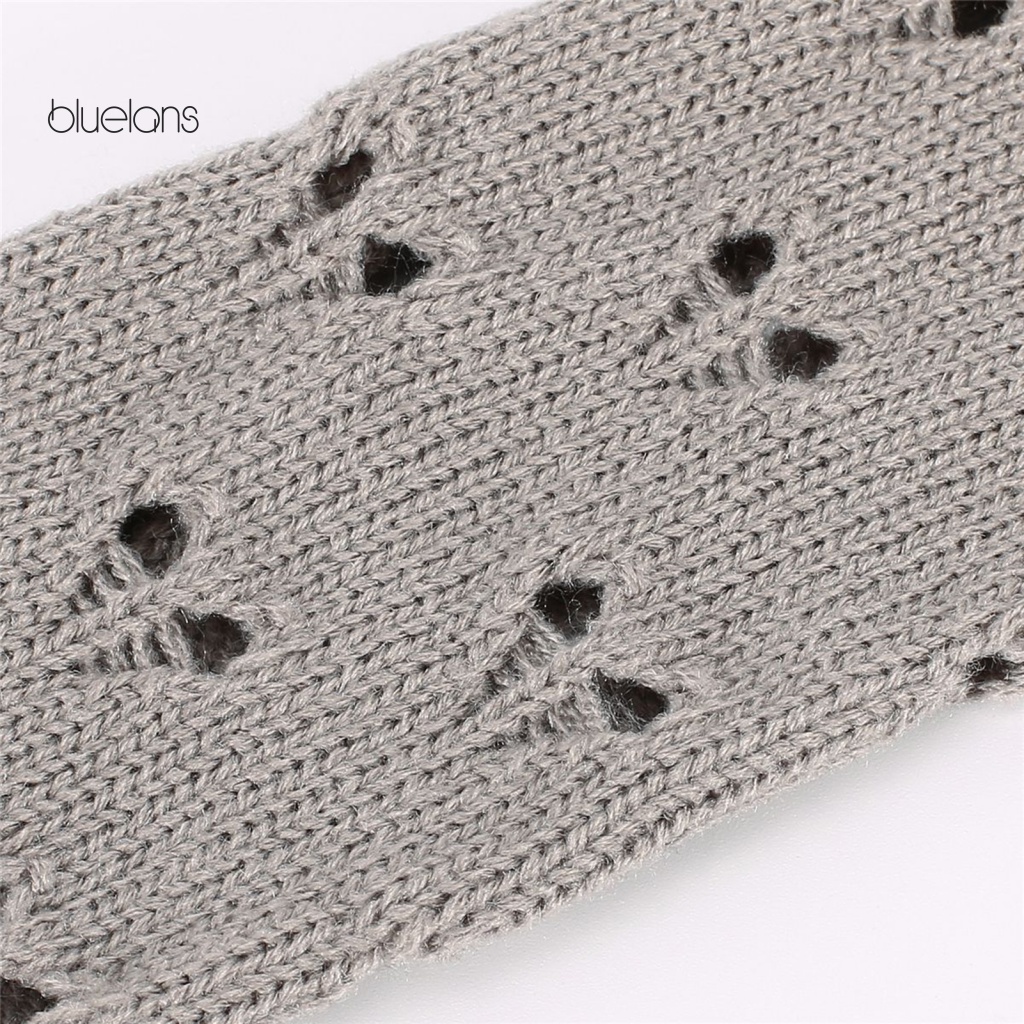 Găng Tay Len Hở Ngón Họa Tiết Trái Tim Unisex