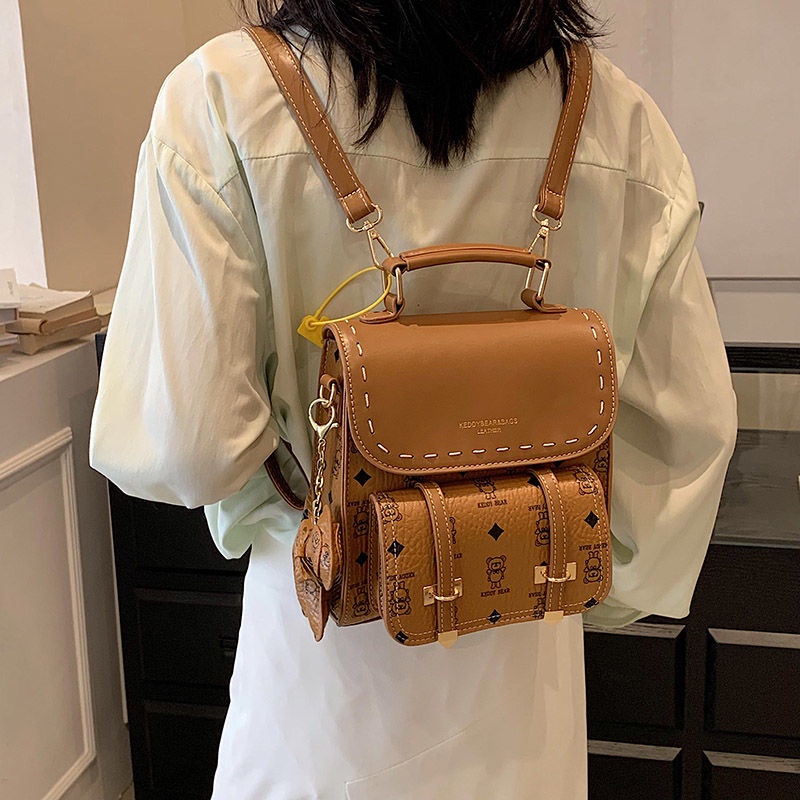 Ba Lô Da Nhỏ In Họa Tiết Hoạt Hình Chuwanglin Thời Trang Cho Nữ