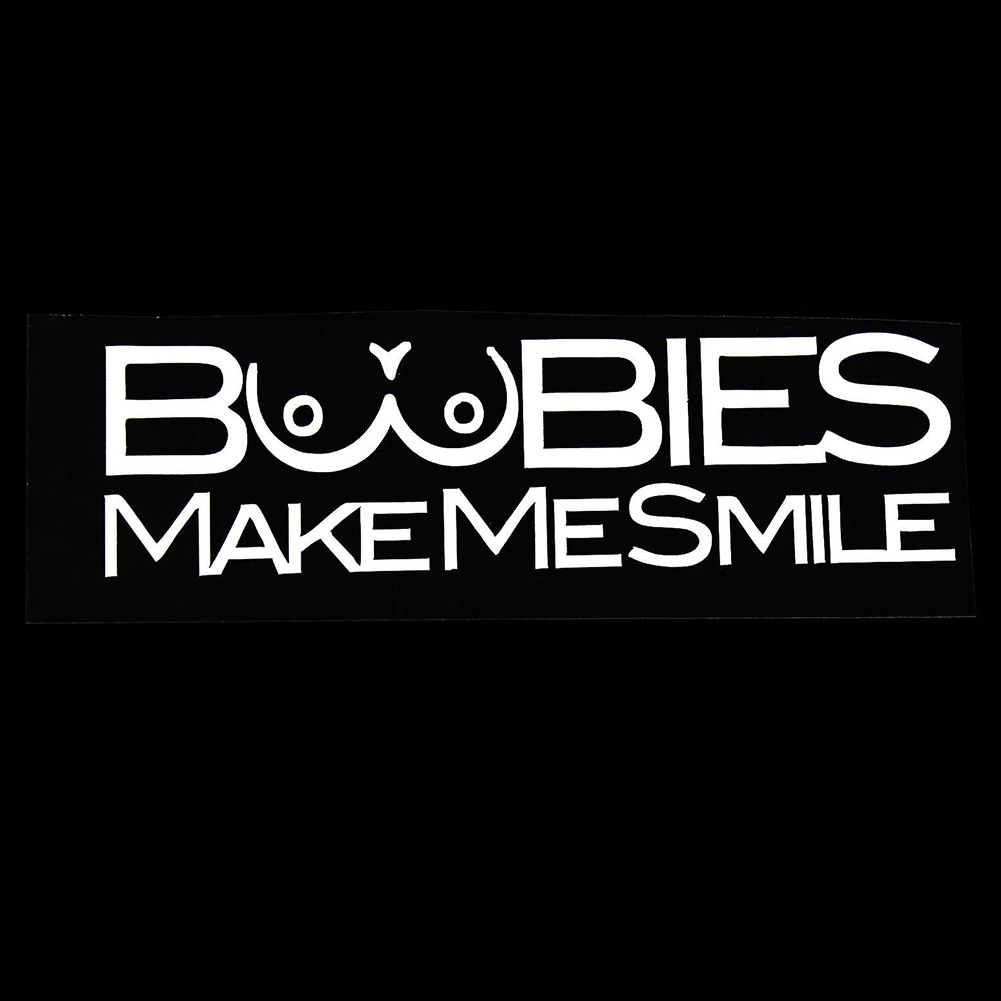 FENDER Miếng Dán Phản Quang In Chữ Make Me Smile Vui Nhộn Trang Trí Tấm Chắn Bùn Xe Hơi / Xe Tải