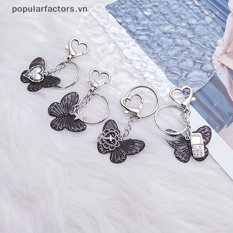 Móc Khóa Hợp Kim Y2K Hình Bướm Vintage Thời Trang