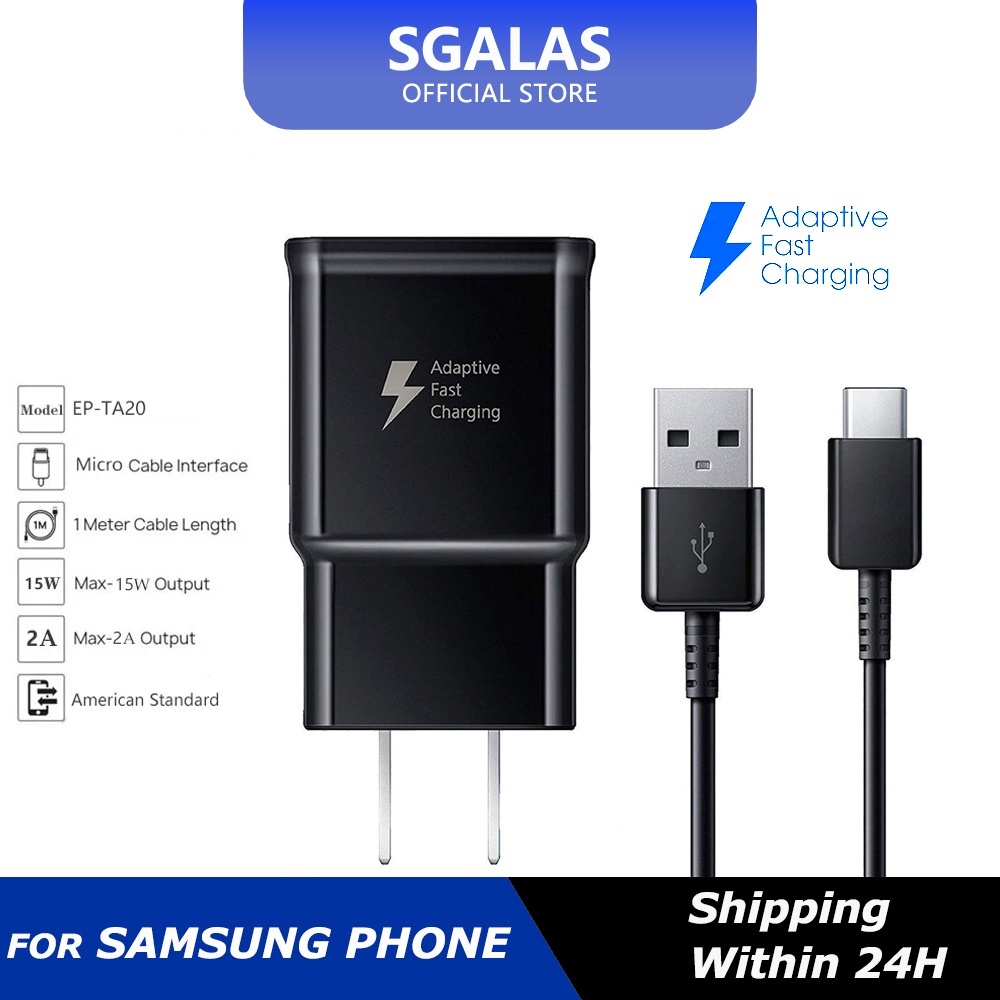 Cáp sạc nhanh SGALAS Type C 1.2m/2m thích hợp cho Samsung S8 S9 S10 S20Plus A8/9/02/31/41/51/20/30/50/70/20s Note 8 9 10