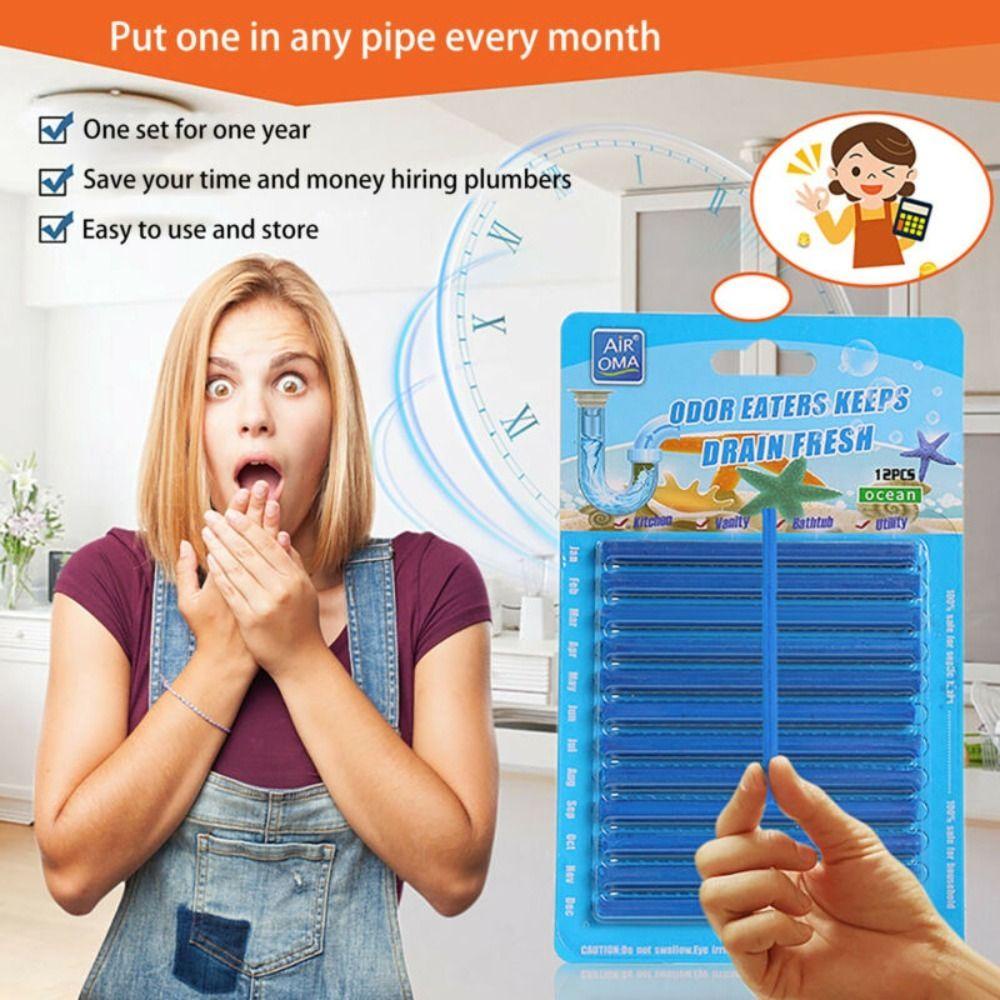 Bộ 12 Que Vệ Sinh Ống Thoát Nước Bồn Rửa Chất Lượng Cao