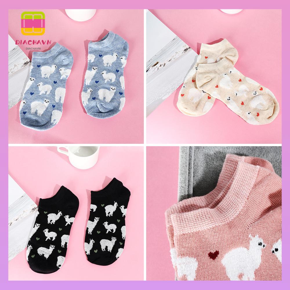 1 Đôi TấT HọA TiếT LạC Đà Alpaca Dễ Thương