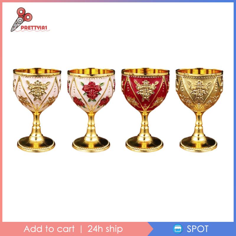 Cốc Uống Nước Mini 30ml Bằng Hợp Kim Phong Cách Châu Âu Cổ Điển