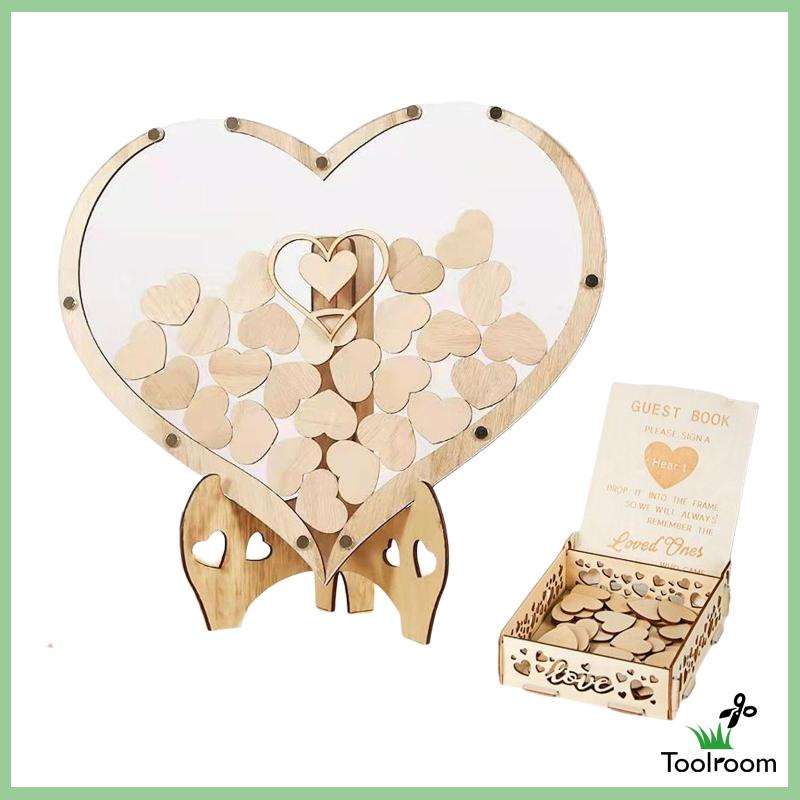 Hộp Đựng Sách Trong Suốt Hình Trái Tim Dành Cho Khách Dự Tiệc Cưới