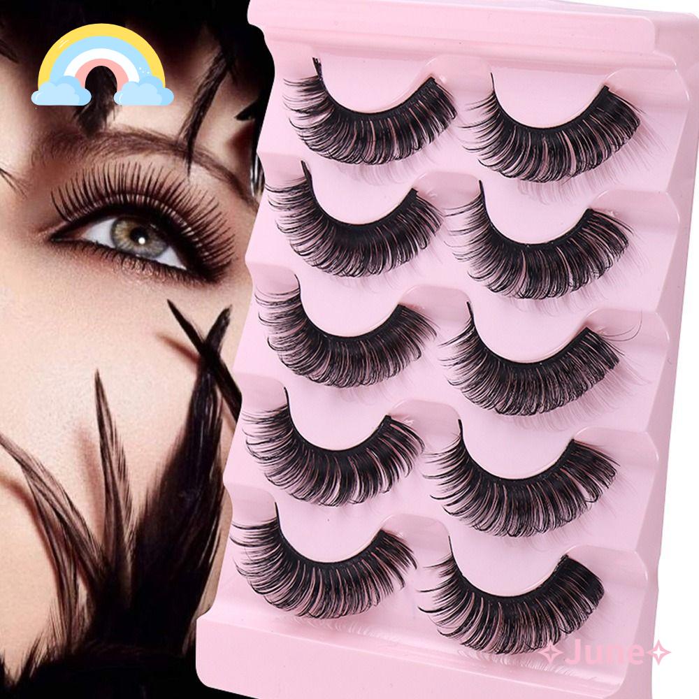 JUNE Lông Mi Giả Uốn Xoăn Trang Điểm