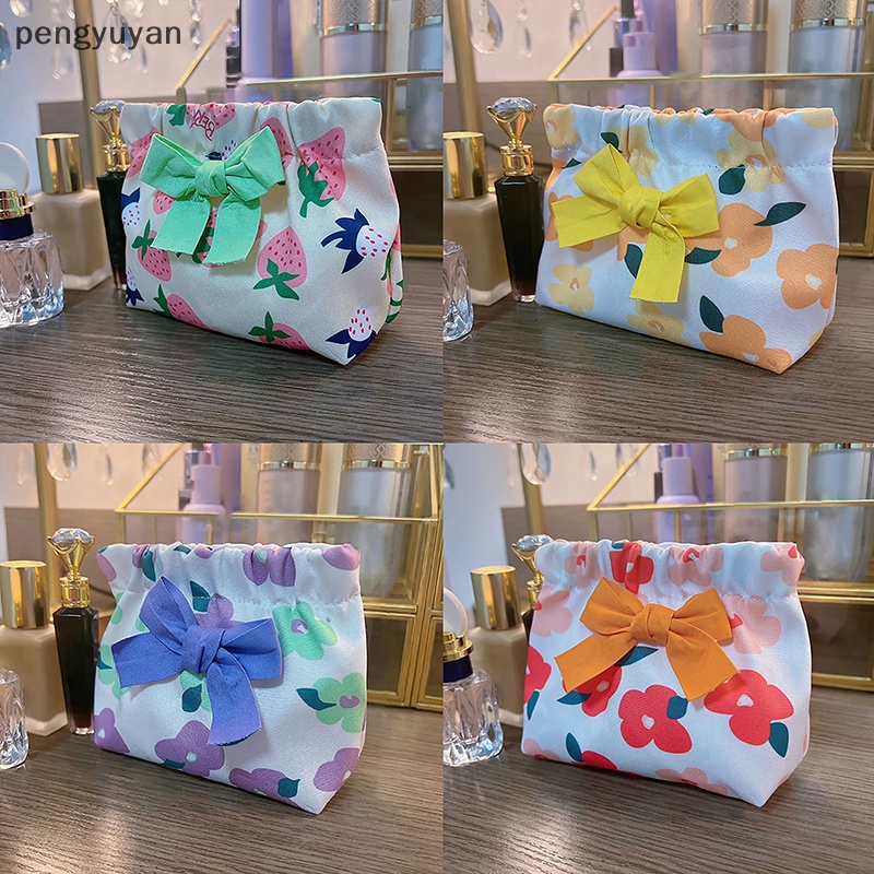 [pengyuyan] Ins Túi Đựng Mỹ Phẩm Thẻ Tai Nghe Son Môi Tự Động Đóng Sắp Trang Sức Đi Du Lịch [Mới]