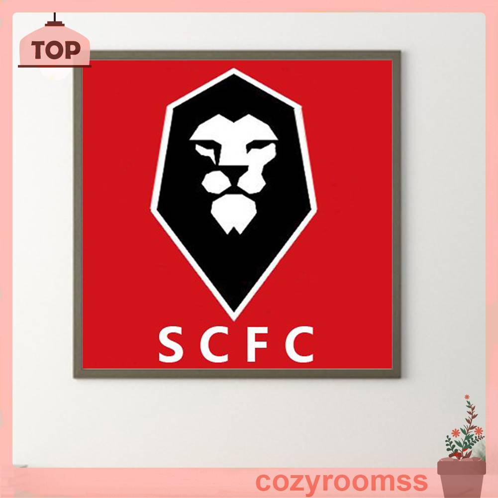 Bộ Tranh Đính Đá 5D Họa Tiết Trái Bóng Đá Độc Đáo DIY Dùng Trang Trí