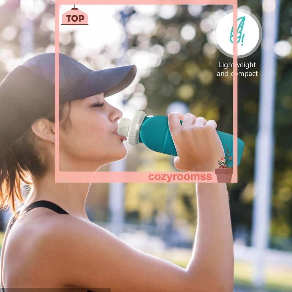 Bình Nước Thể Thao Bằng Silicone Có Thể Gấp Gọn Tiện Dụng