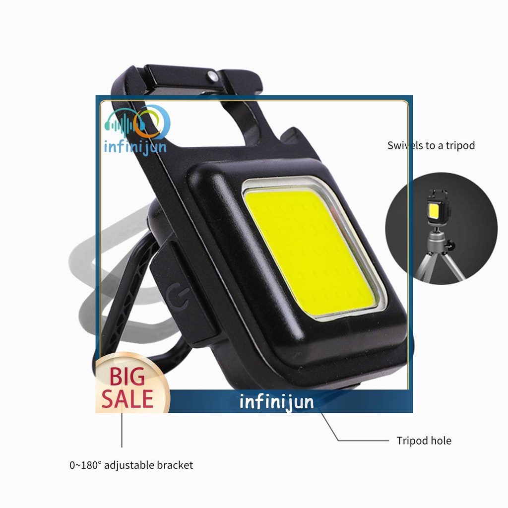 Móc Khóa Đèn Pin Mini 500LM COB Tiện Lợi