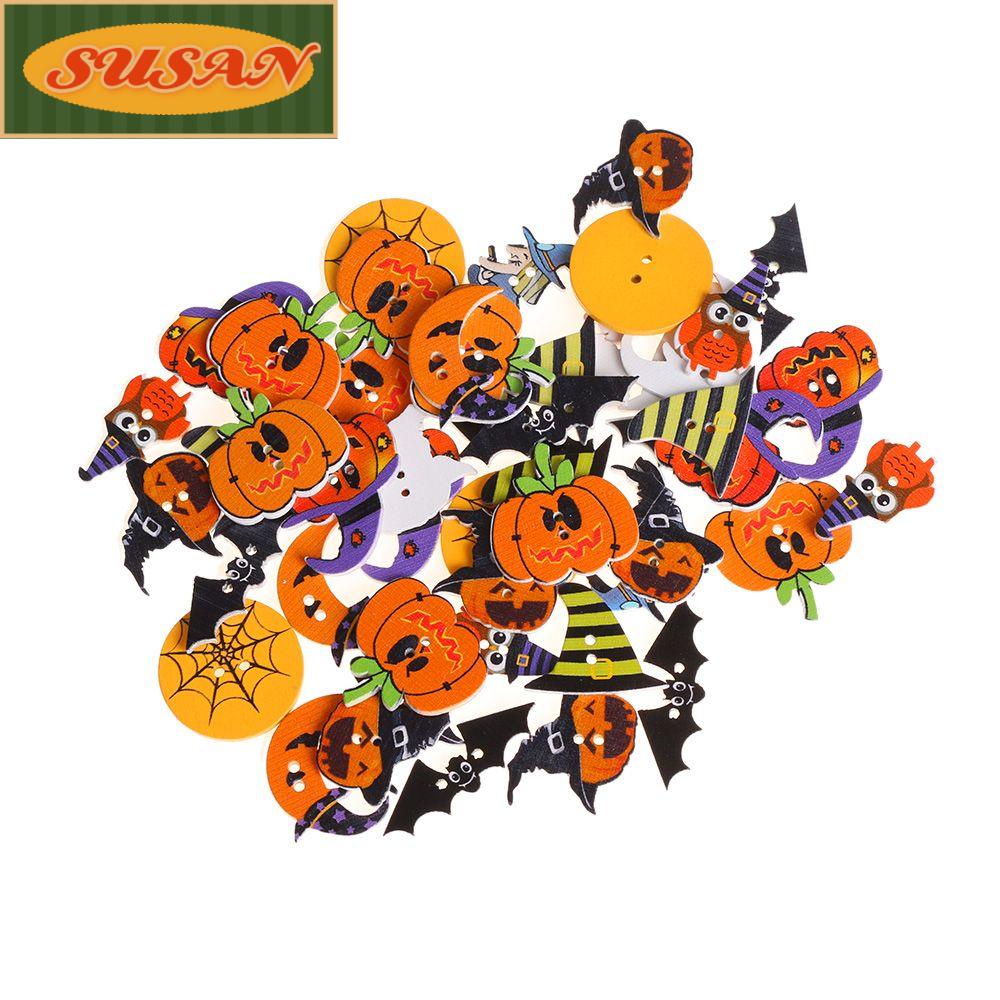 SUSANS Nút Gỗ 2 Lỗ Trang Trí Scrapbook