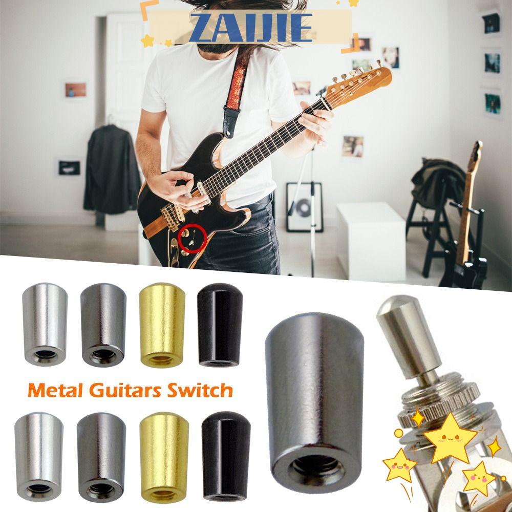 ZAIJIE24 Set 3 Nút Công Tắc 4 Màu 3.5mm 4mm Bằng Kim Loại Cho Đàn Guitar Điện