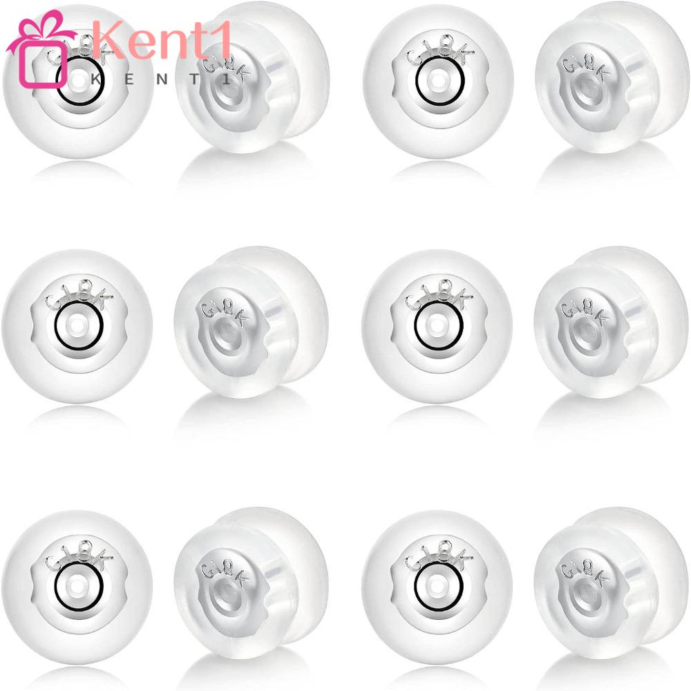 1 Bông Tai Silicon Màu Bạc Thay Thế Cho Nữ