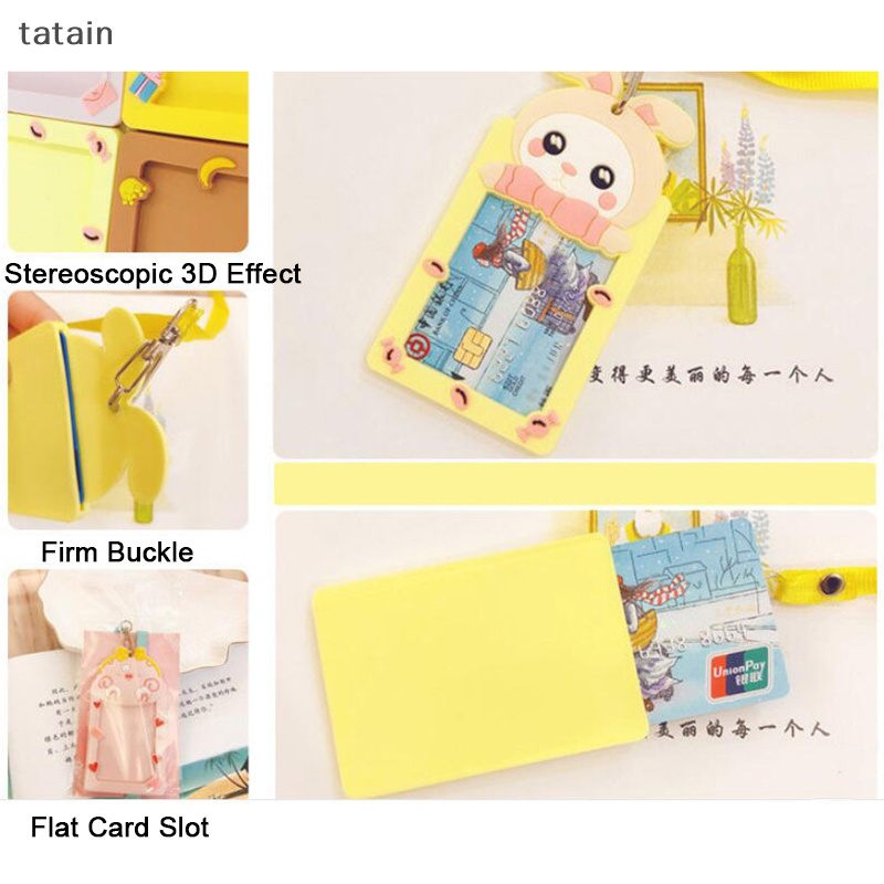 Ví Silicon Đựng Thẻ ID / Chìa Khóa Họa Tiết Hoạt Hình Dễ Thương