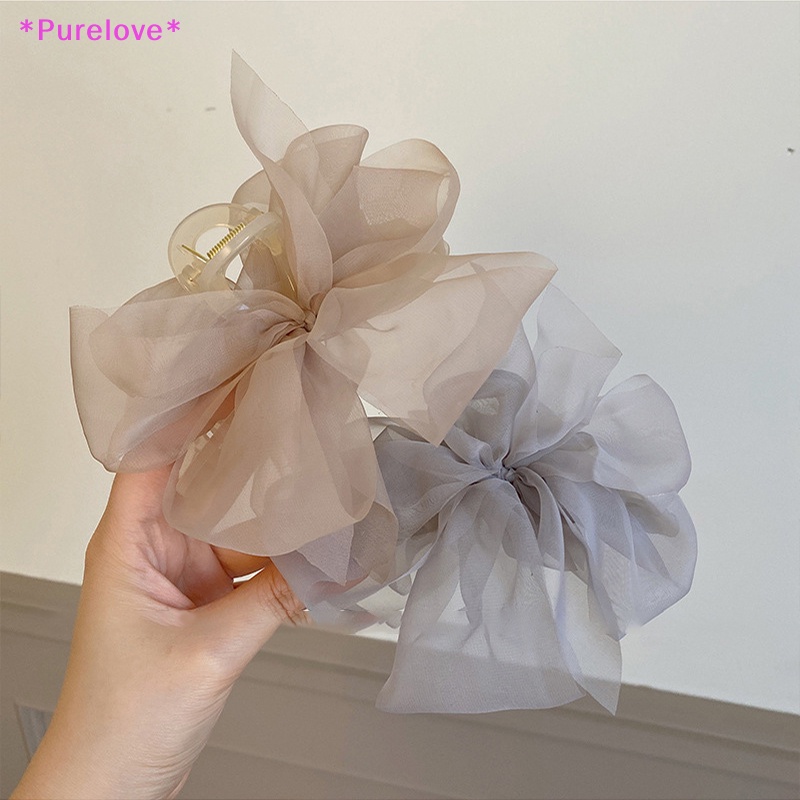 Kẹp Tóc Đính Nơ Lưới Thời Trang Thanh Lịch Cho Nữ Mới