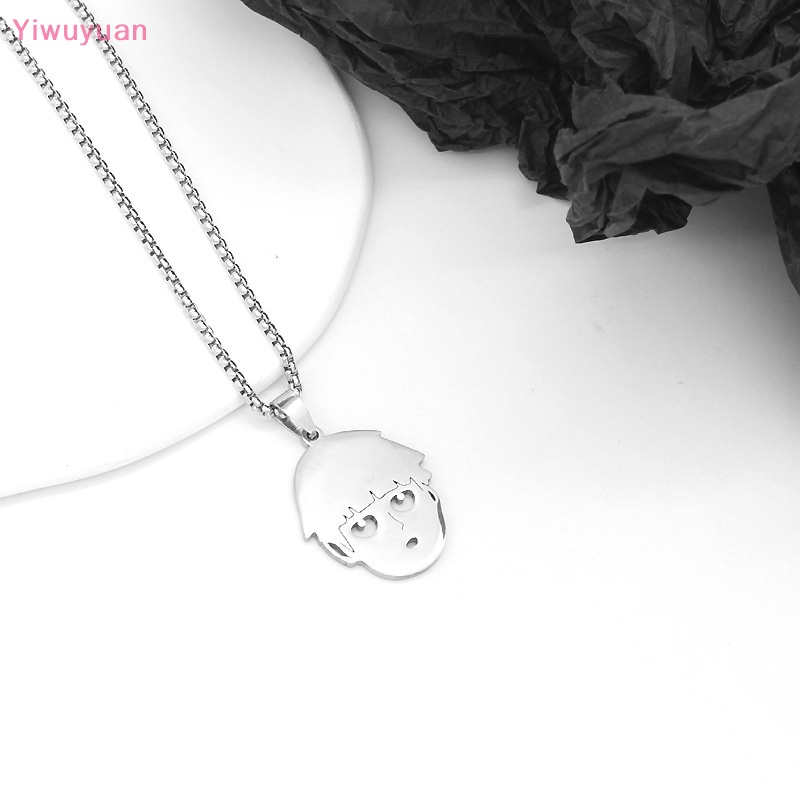 Vòng cổ Thép Titan Mặt Hình Mob Psycho 100 Dễ Thương Cho Cặp Đôi