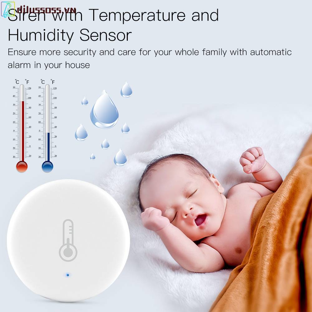 Thiết Bị Báo Động Nhiệt Độ Và Độ Ẩm Tuya ZigBee 3.0