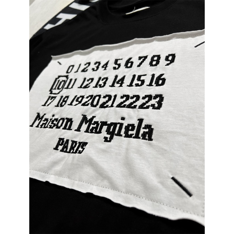 M-aison - M-argiela88mm6- Dòng 10 Áo Thun Tay Ngắn Thêu Hình Dán Cổ Điển Đường Phố Cao Cấp Thời Trang Mới Nhất Túi Đeo Chéo Phong Cách Unisex Cá Tính Trẻ Trung