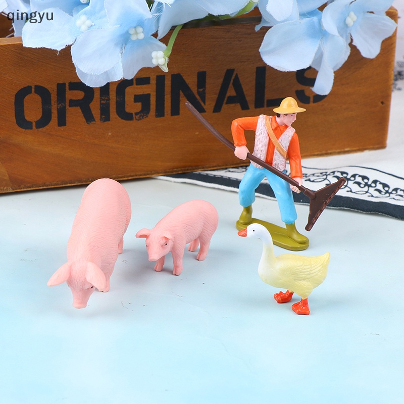 Mô Hình Trang Trí Nông Trại Thu Nhỏ Hình Ngựa / Vịt / Ngựa / Động Vật DIY