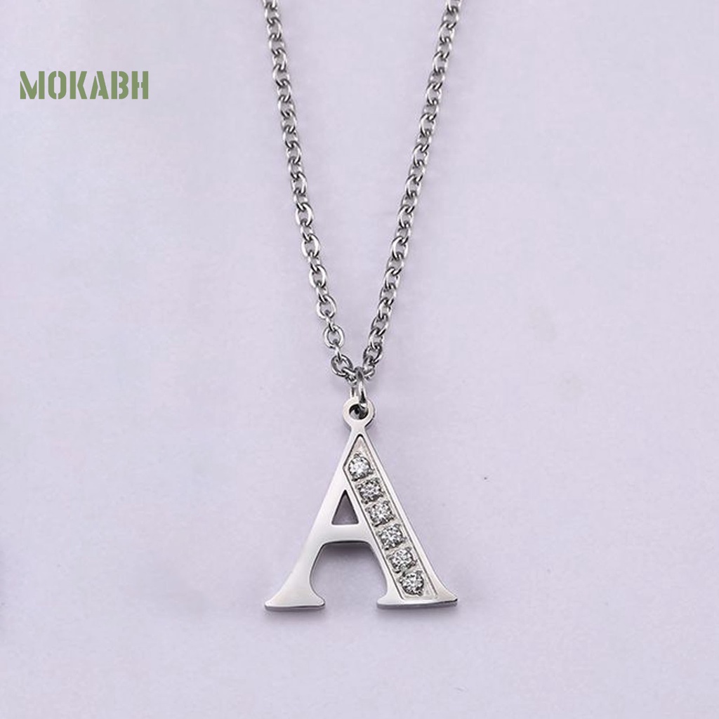 [Mok Abh] Vòng cổ Mạ Điện Dùng Cho Ngày Của Mẹ Với 26 Chữ Cái