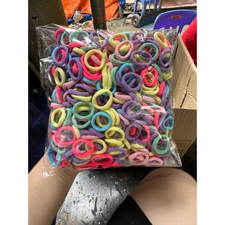 Chun Dây Buộc Tóc Bịch 50 Chiếc Mix Màu Cho Bé