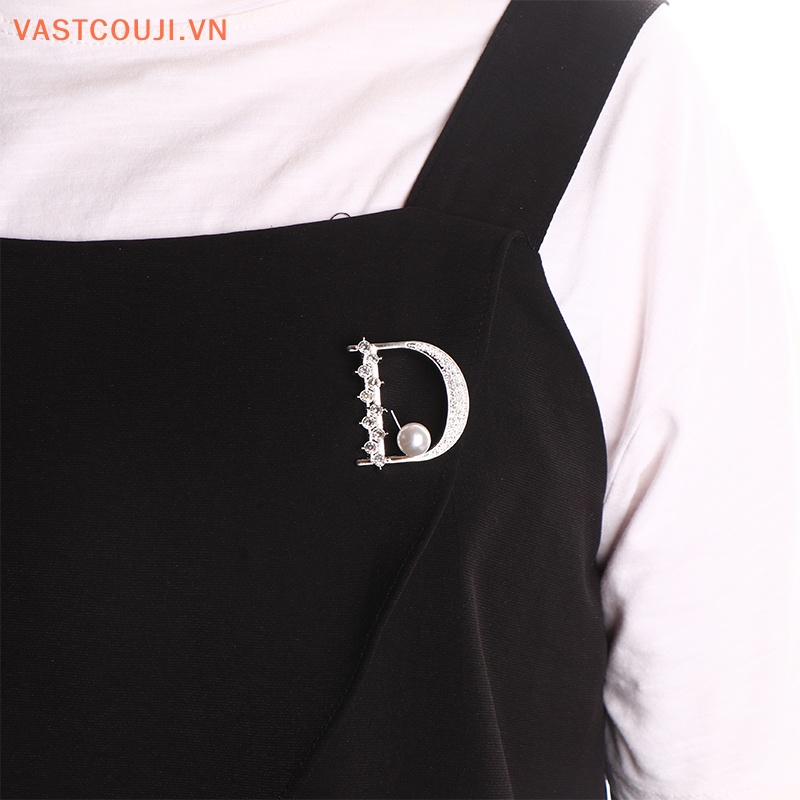 Trâm Cài Áo Hình Chữ D Nhỏ Nhắn Thời Trang Cho Nữ