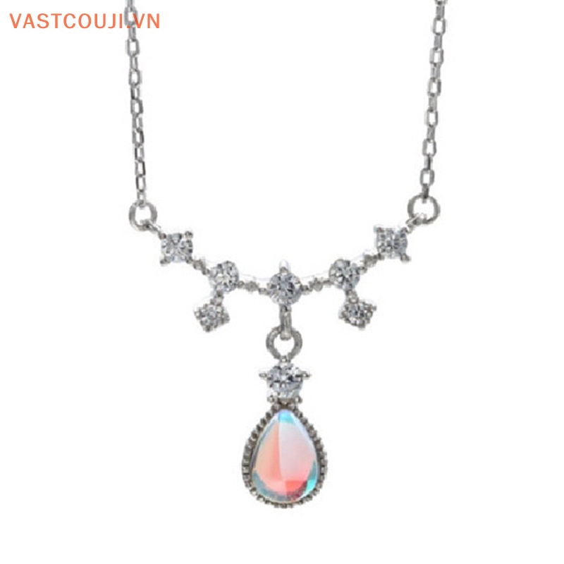 Vòng cổ Mặt Đá Mặt Trăng Hình Giọt Nước Sáng Tạo Thời Trang Cho Nữ