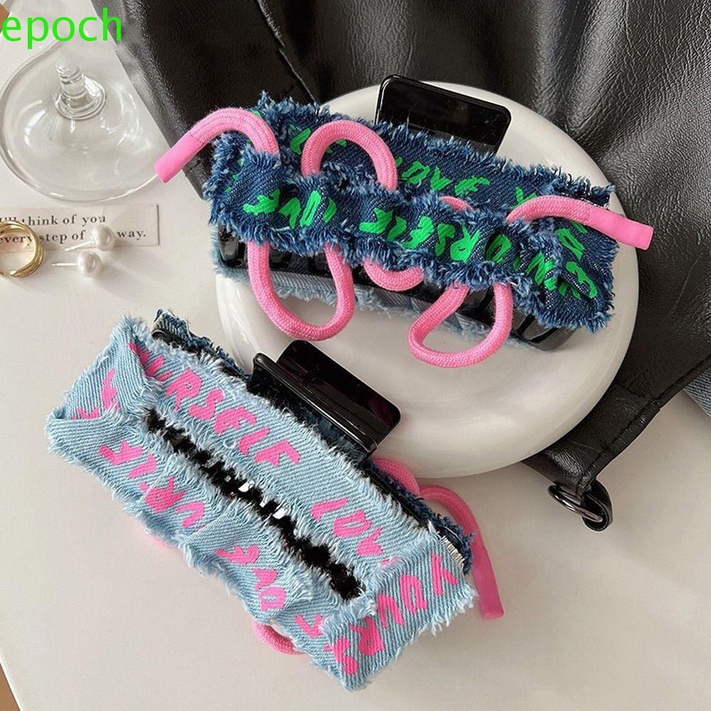 EPOCH Kẹp Tóc Đuôi Ngựa Cỡ Lớn Phong Cách Cao Bồi Thời Trang Tinh Tế Cho Nữ Y2k